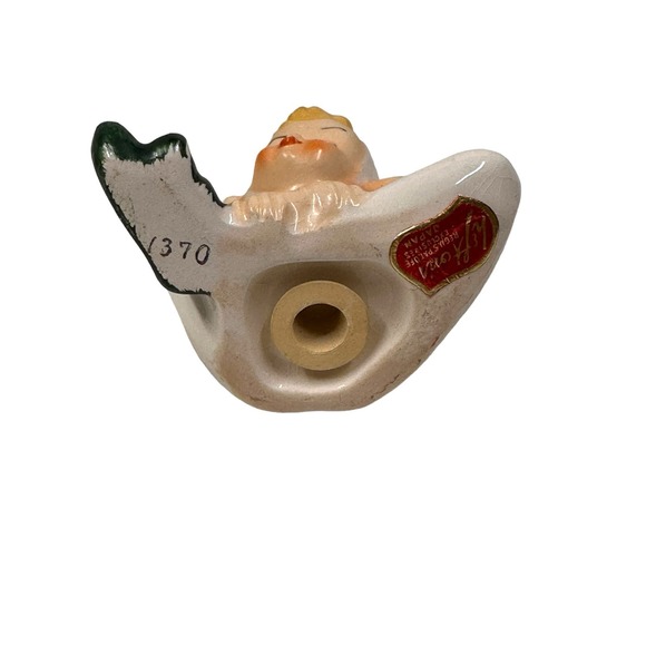 Lefton Vintage Christmas Holly Berry Pixie Elf Salt Shaker Japan Pre-owned - Picture 6 of 7